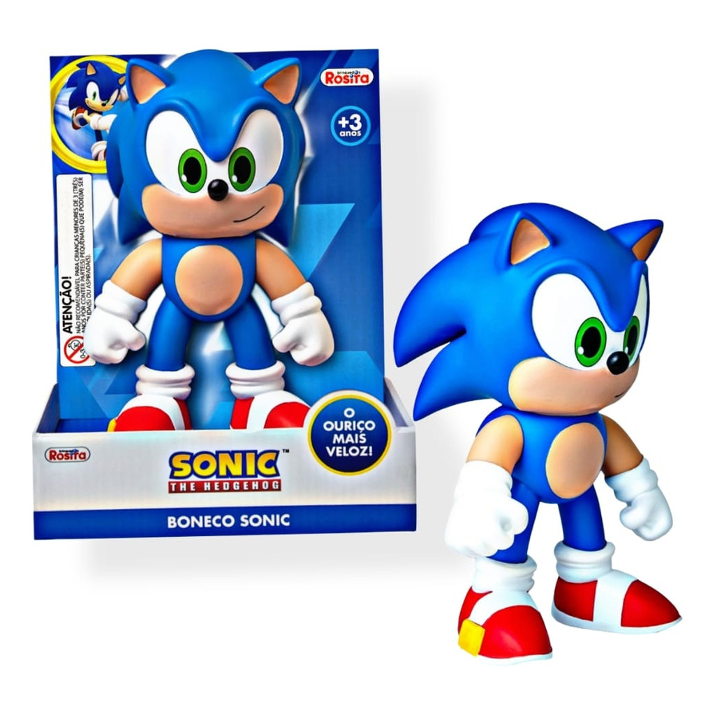 Brinquedo Boneco Sonic Hedgehog 21 Cm Articulado Original