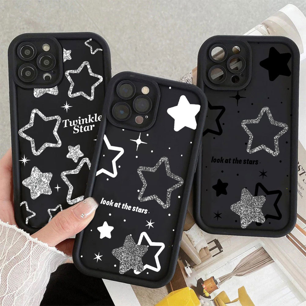 Capinha Para Samsung A07 A17 A56 A36 A55 A54 A16 A15 A14 A05S A34 A35 A32 Capa de celular Estrela brilhante de Caso