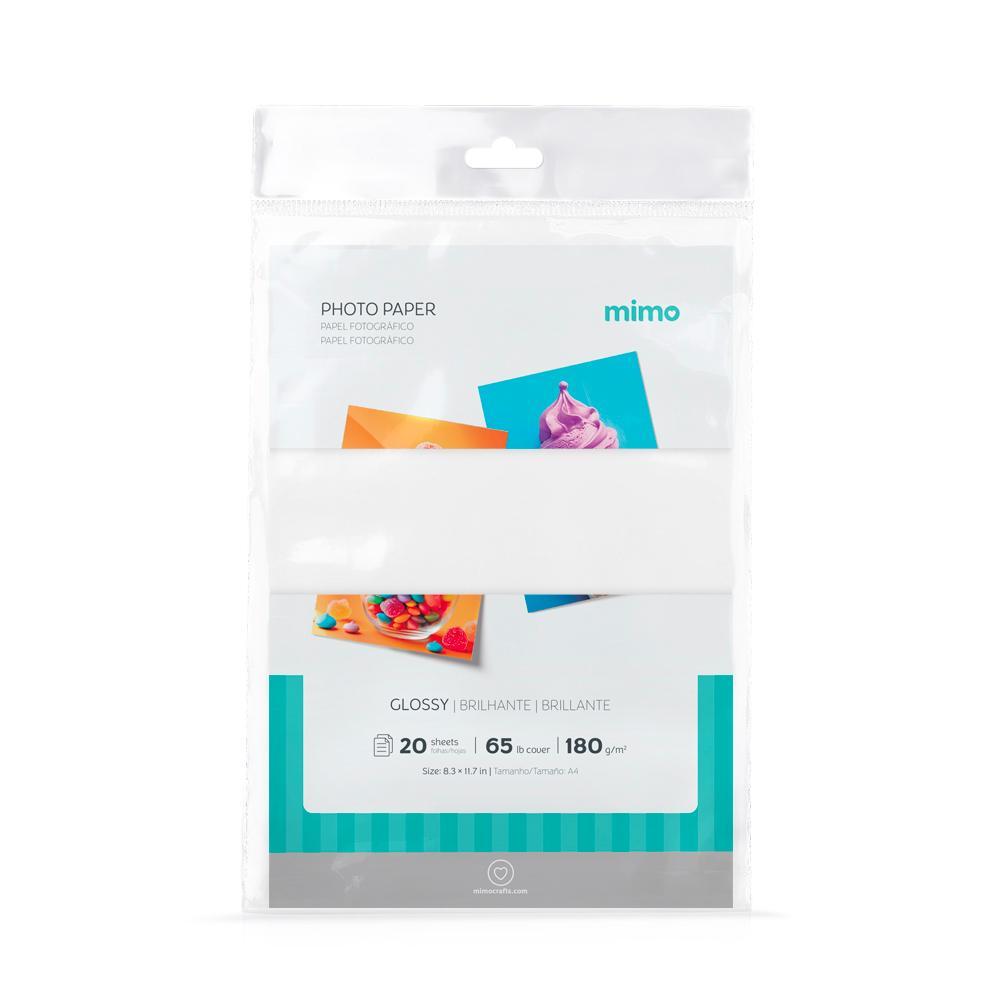 Papel Fotográfico Brilho Mimo - 180 gr - A4 - 20 unds em Oferta na Shopee