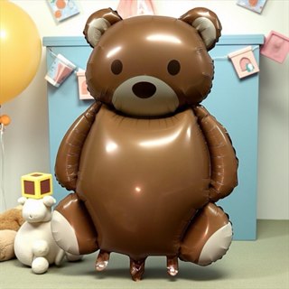 Kit 3 Balão Metalizado Urso Bear Gigante Marrom 85cm Chá Bebe Revelação Festa Decoração em Oferta na Shopee