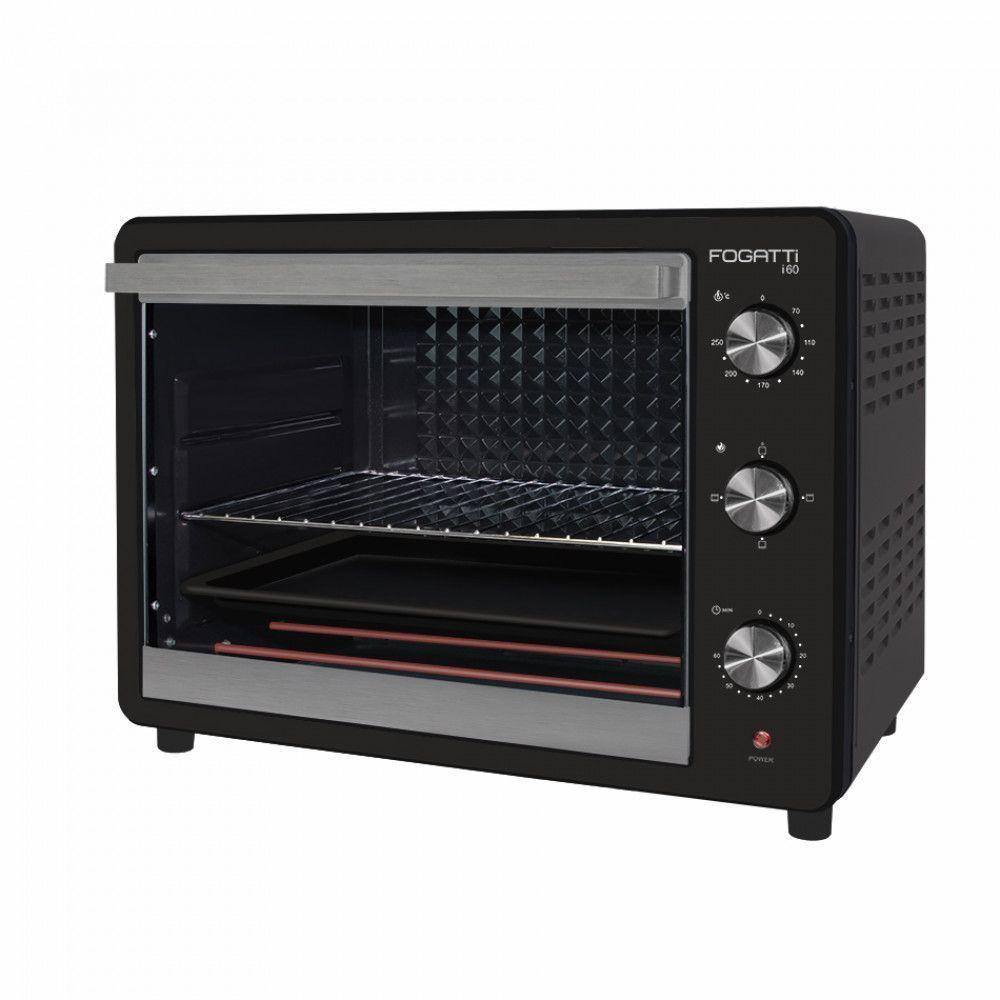 Forno Elétrico De Bancada 60Litros Fogatti Black I60Preto 220V