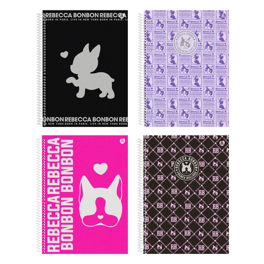 Caderno 01 Matérias Universitário Rebecca Bombom 80 Folhas - Animativa em Oferta na Shopee