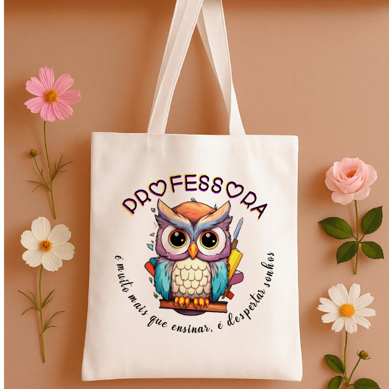 BOLSA ECOBAG PROFESSORA pedagogia educação infantil presente prof, profissão educadora em Oferta na Shopee