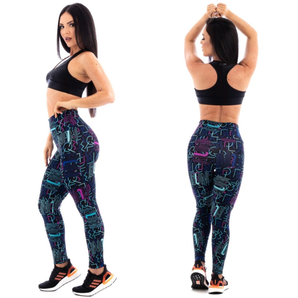 Calça Legging Feminina Estampada Roupa de Academia Treinar e Yoga