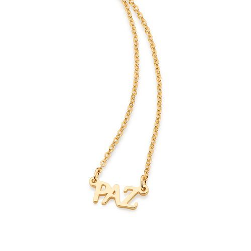 Cordão Paz Elo Cadeado 50cm Feminino Ouro 18K Rommanel 531719