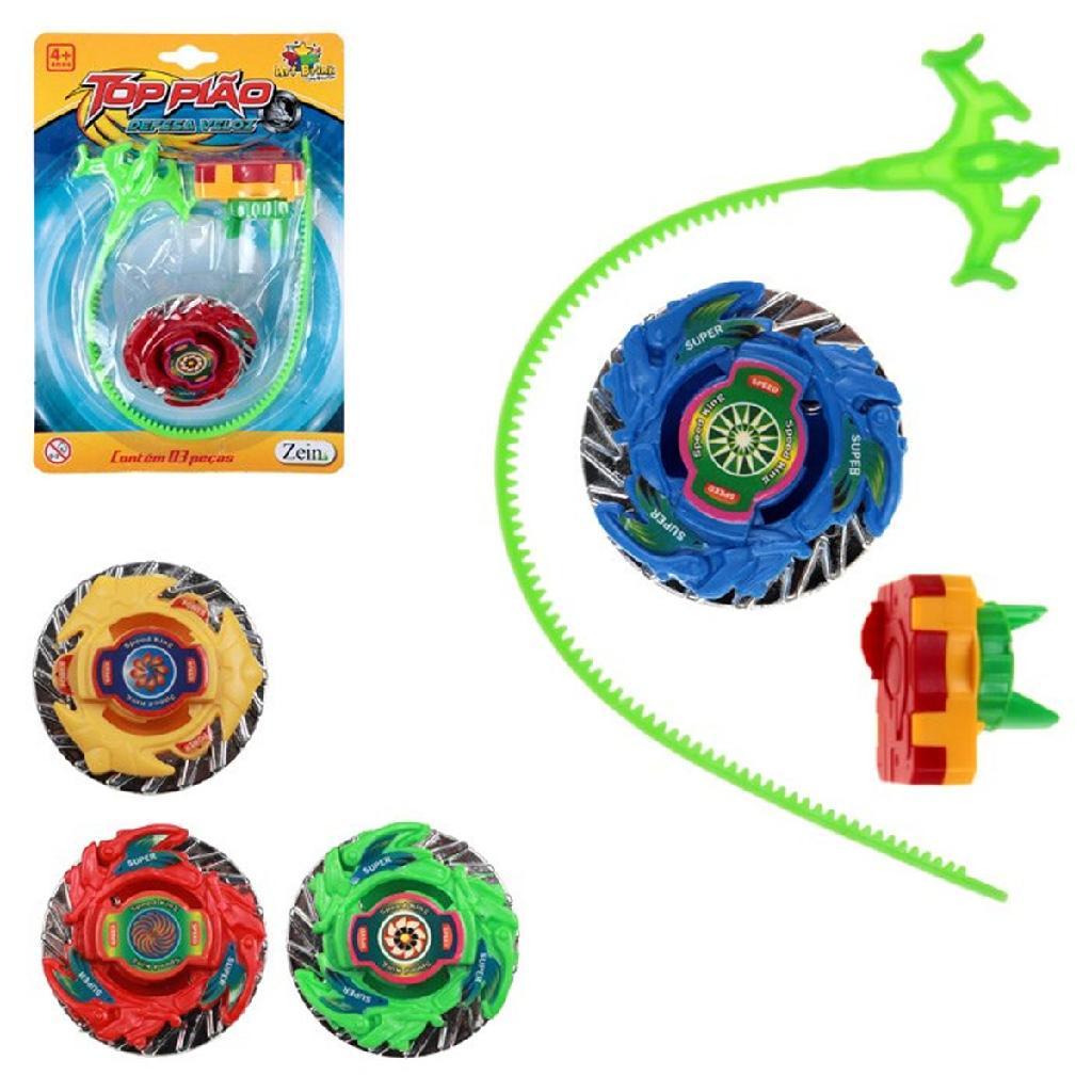 Pião Defesa Com Disparador Blayblade Lançador Brinquedo Infantil