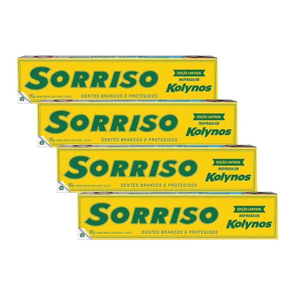 Kit 4 Cremes Dentais Sorriso Edição Limitada Kolynos 90g em Oferta na Shopee