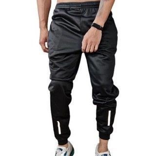 Calça Jogger Preta Masculina Dry Fit Com Fitas Esportiva