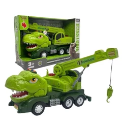 Brinquedo Infantil Dinotruck Caminhão Guindaste Tiranossauro Verde Zippy Toys - 9225