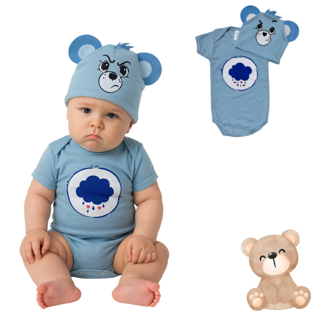 Body Bebê Infantil Mêsversário Temático Ursinhos Carinhosos Super Confortável Promoção — imagem 2 de 2