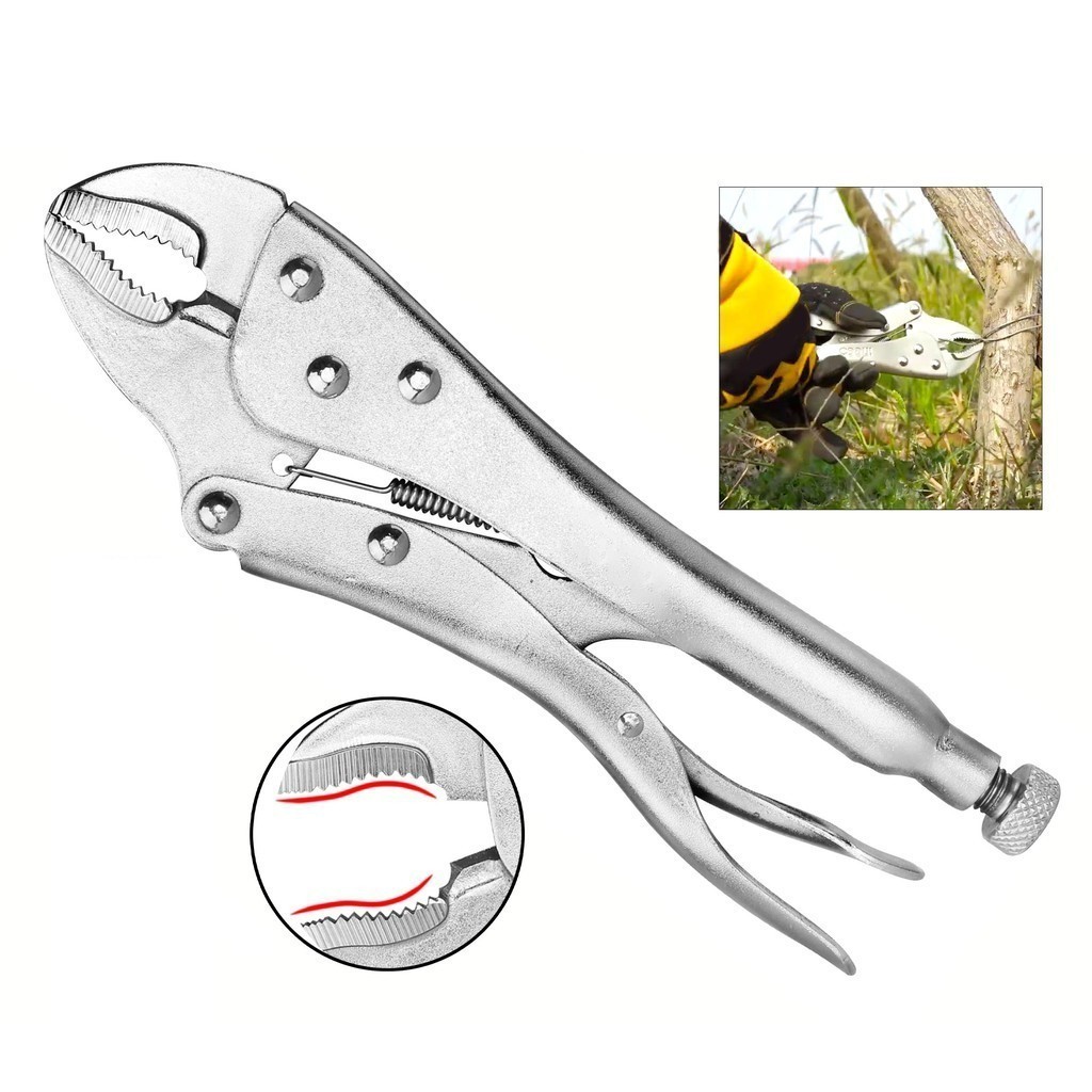 Alicate de Pressão Em Aço Carbono Com Mordente Curvo ATACADAO BAZZAR em Oferta na Shopee