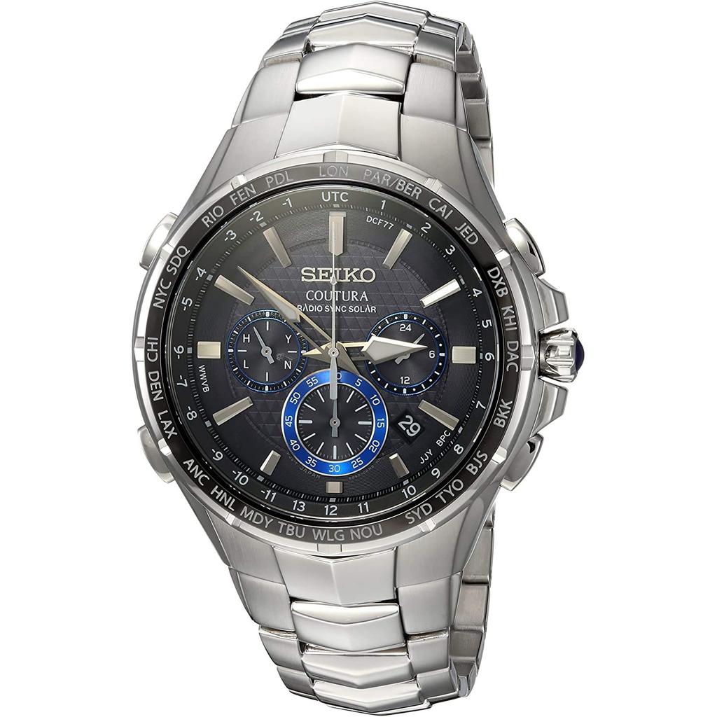 SEIKO relógio de pulso de rádio Coutura Radio Sync Solar Chronograph SSG009 masculino