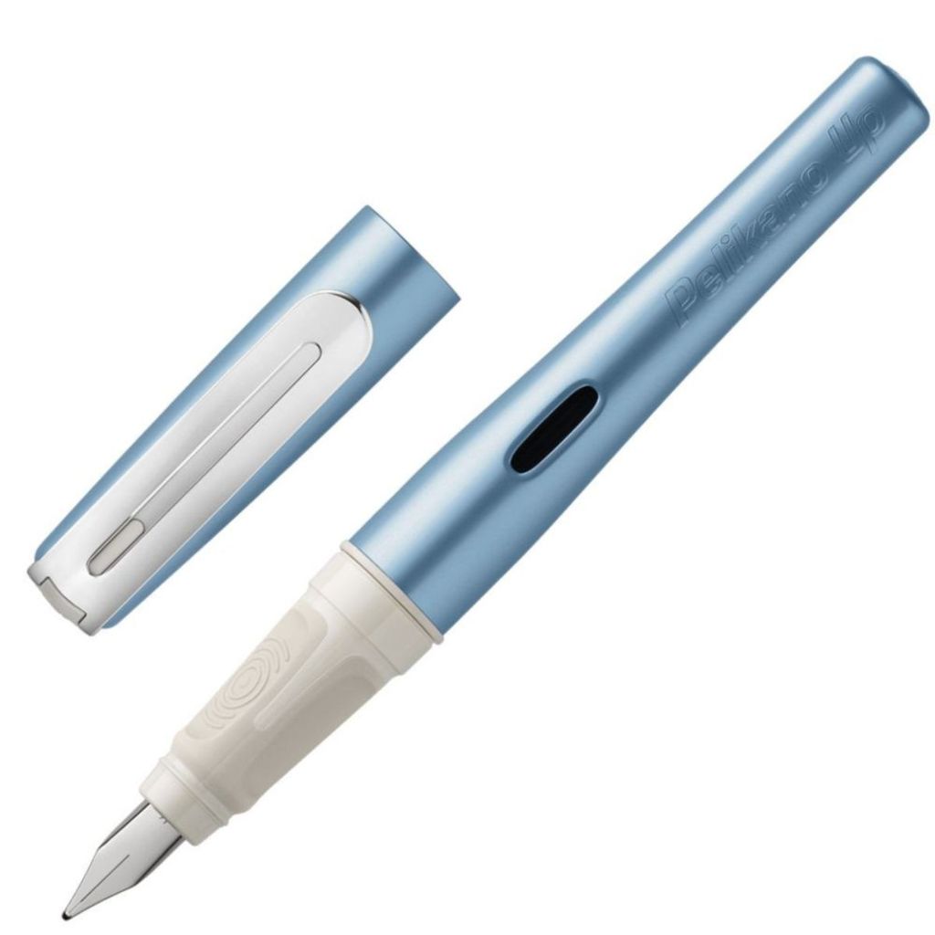 Caneta Tinteiro Pelikan Pelikano UP Ice Blue para Canhoto