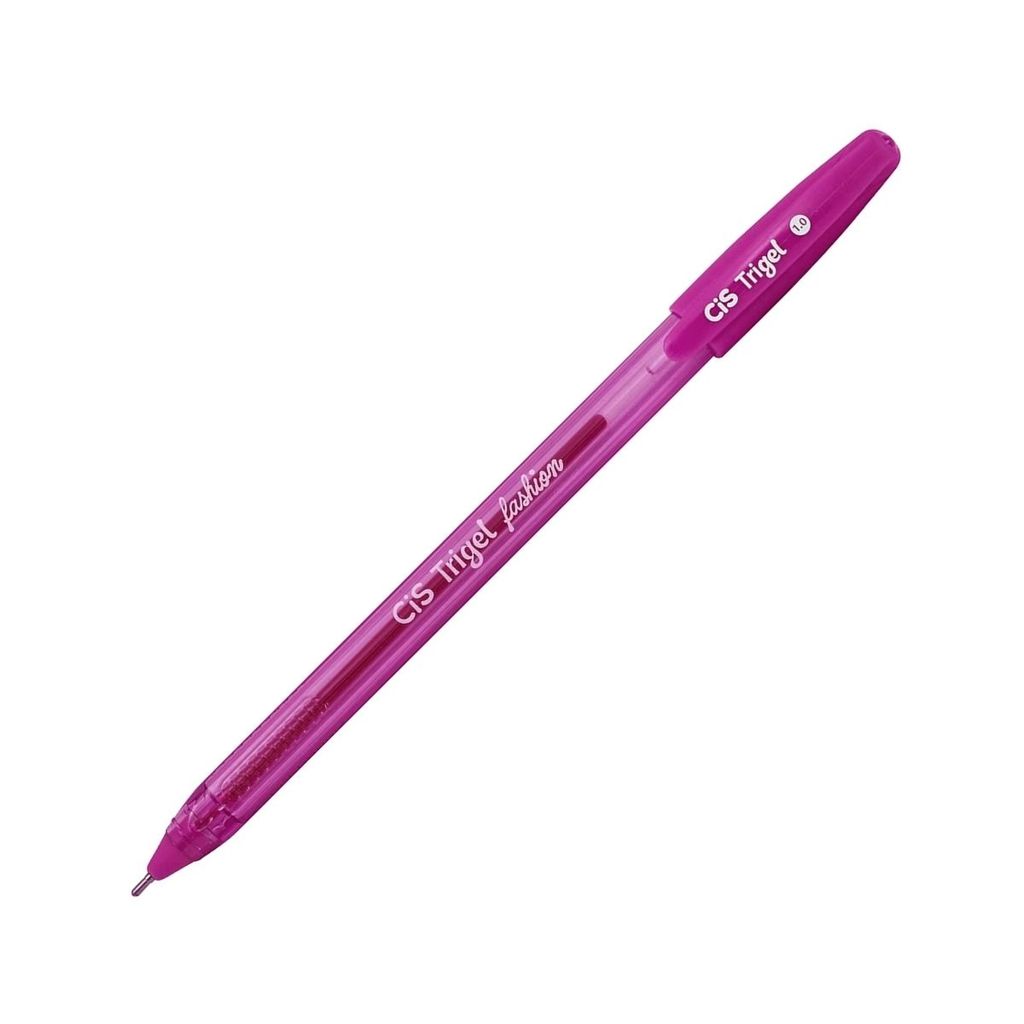 Caneta Gel Escolar Trigel Glitter Fashion Rosa Fúcsia Ponta 1.0 Colorido Desenho Escrita Aluno