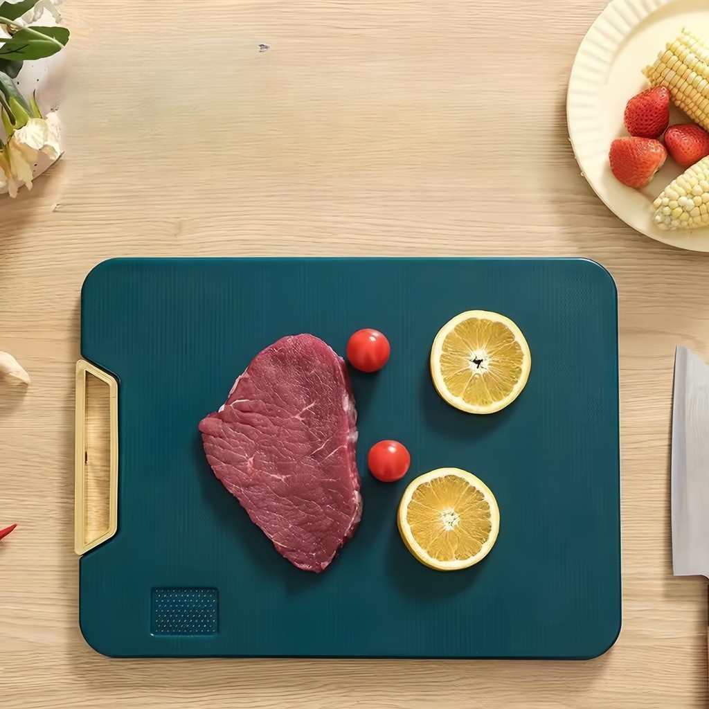 Tábua De Corte Antibacteriana Para Cozinha À Prova De Mofo 35cm Com Suporte Em Pé