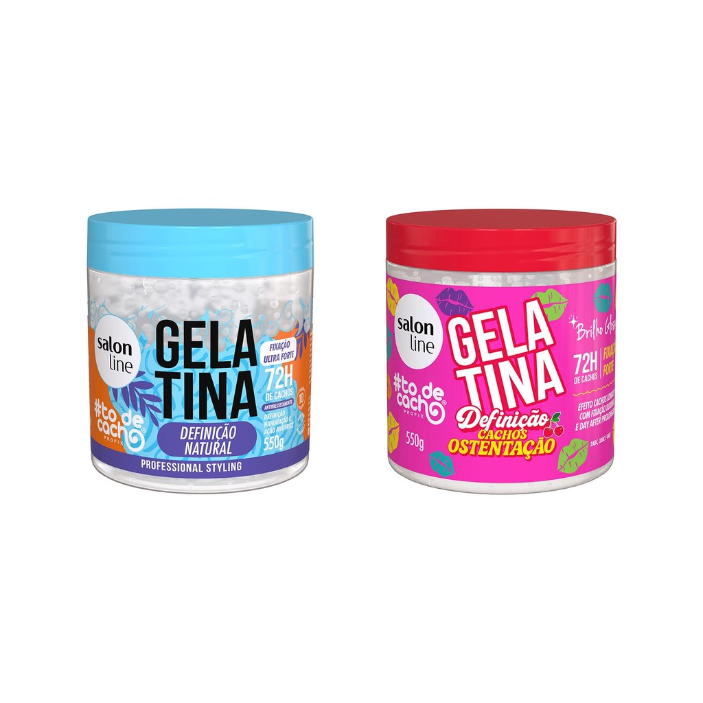 Kit Gelatinas Definição Natural e Cachos Ostentação #todecacho 550g em Oferta na Shopee