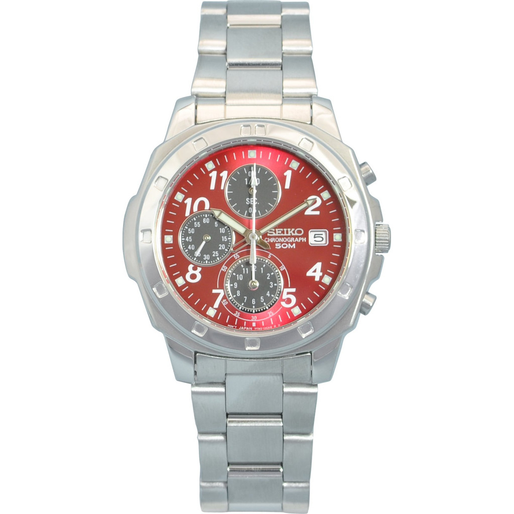 [Seiko import] SEIKO relógio de pulso modelo importado do exterior vermelho SND495P masculino [produto importado parale