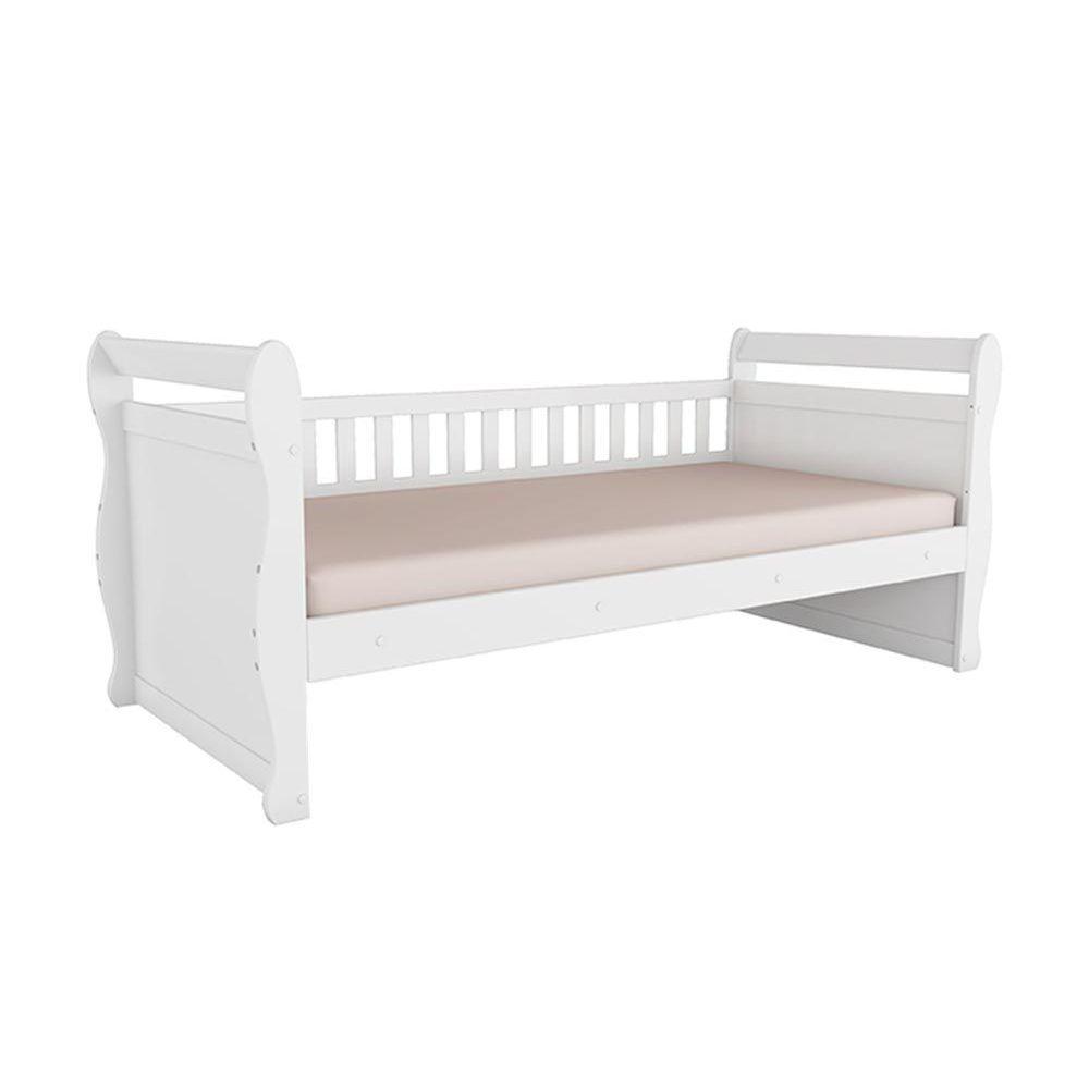 Cama Solteiro de Babá Maria Branco - Peroba em Oferta na Shopee