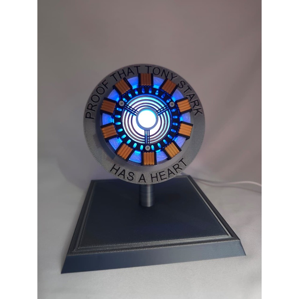 DECORAÇÃO REATOR ARC DO HOMEM DE FERRO 3D COM LUZ USB  PROVA QUE TONY STARK TEM CORAÇÃO