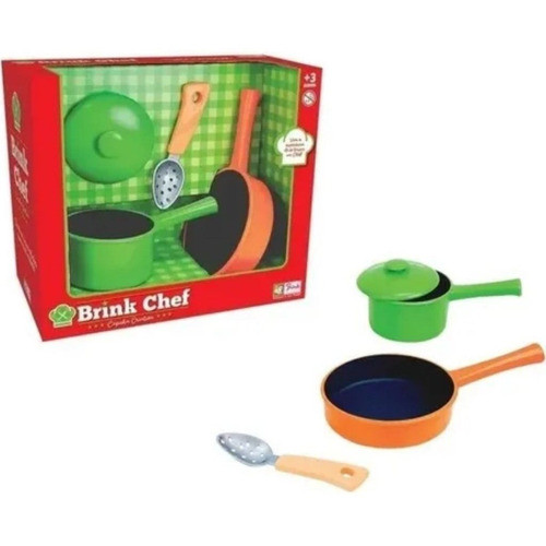 Brinquedo Panelinhas Kit Brink Chef 04 Peças - Brink Model