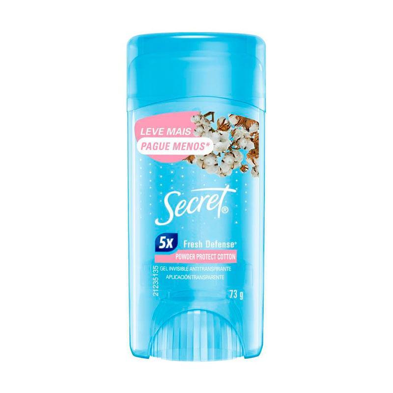 Desodorante Antitraspirante Stick em Gel Secret Power Protection Cotton 73g em Oferta na Shopee