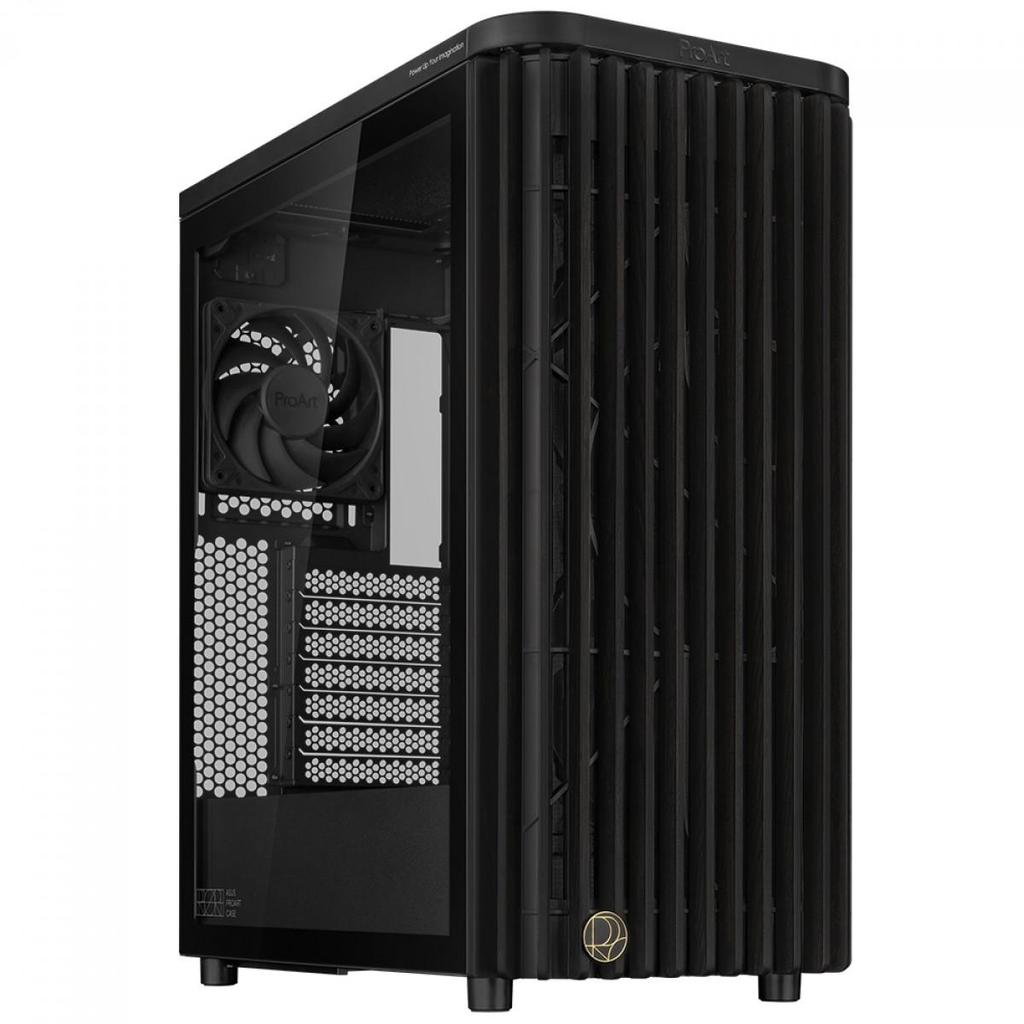 Gabinete Asus ProArt PA401 Wood Edition, Mid Tower, Vidro Temperado, ATX, Sem Fo