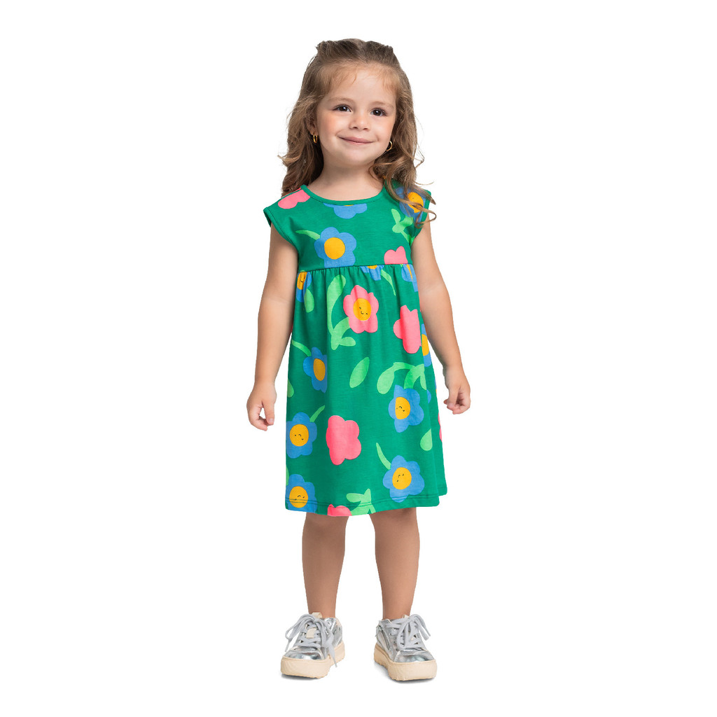 Vestido Infantil de Florezinhas Bee Loop em Oferta na Shopee
