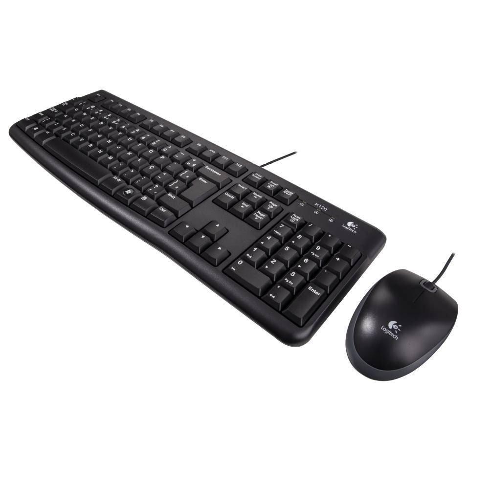 Combo Teclado e Mouse Logitech MK120 920-004429 em Oferta na Shopee
