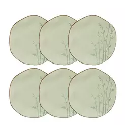 Conjunto de 6 Pratos Rasos 27cm Ryo Bambu
