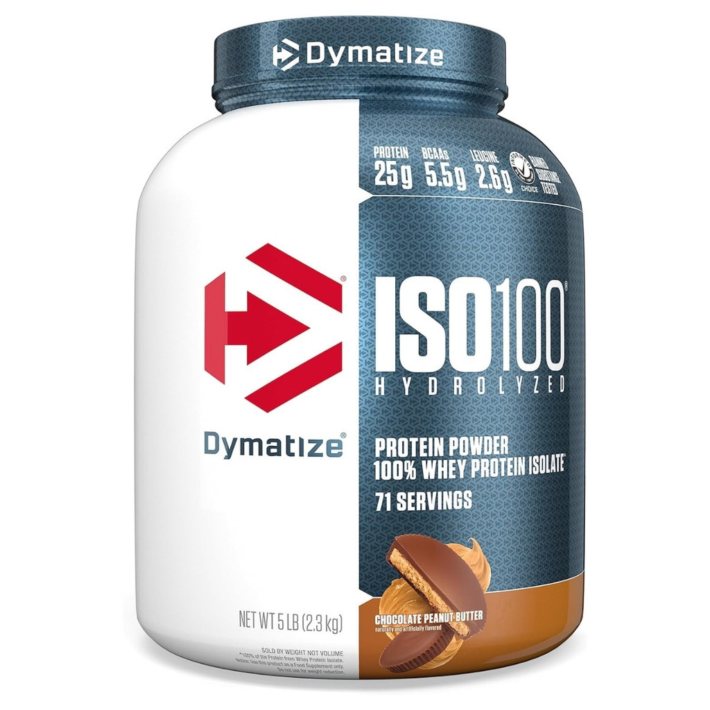 Iso 100 Whey Proteína Pote 2,3Kg Sabor Chocolate Peanut Butter Dymatize