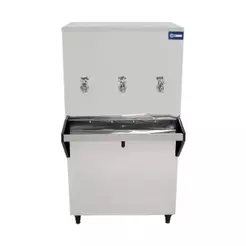 Bebedouro Industrial Coluna Knox 100L 3 Torneiras Geladas Inox 127V (KX10-C 3T)