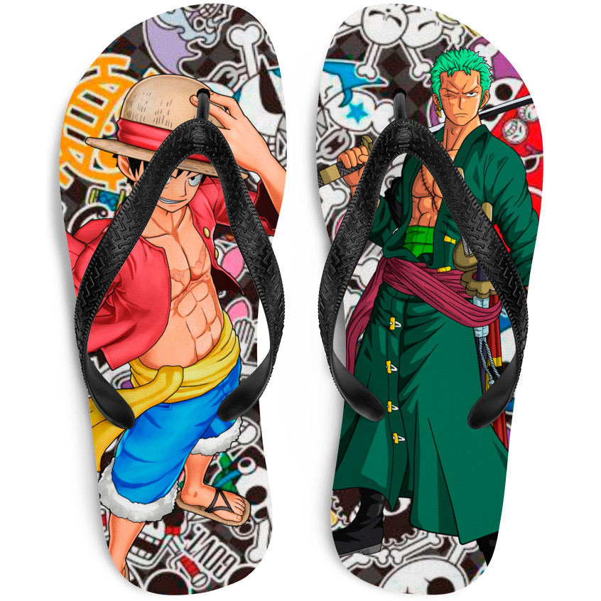 Chinelo One Piece Luffy Adulto Infantil, 4 modelos