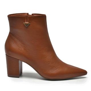 Bota de Couro e Cano Curto Via Marte 236-003-01 em Oferta na Shopee
