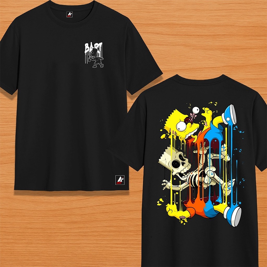 Camiseta Streetwear Masculina Feminina camisa 100% Algodão Estampada BART SIMPSON em Oferta na Shopee