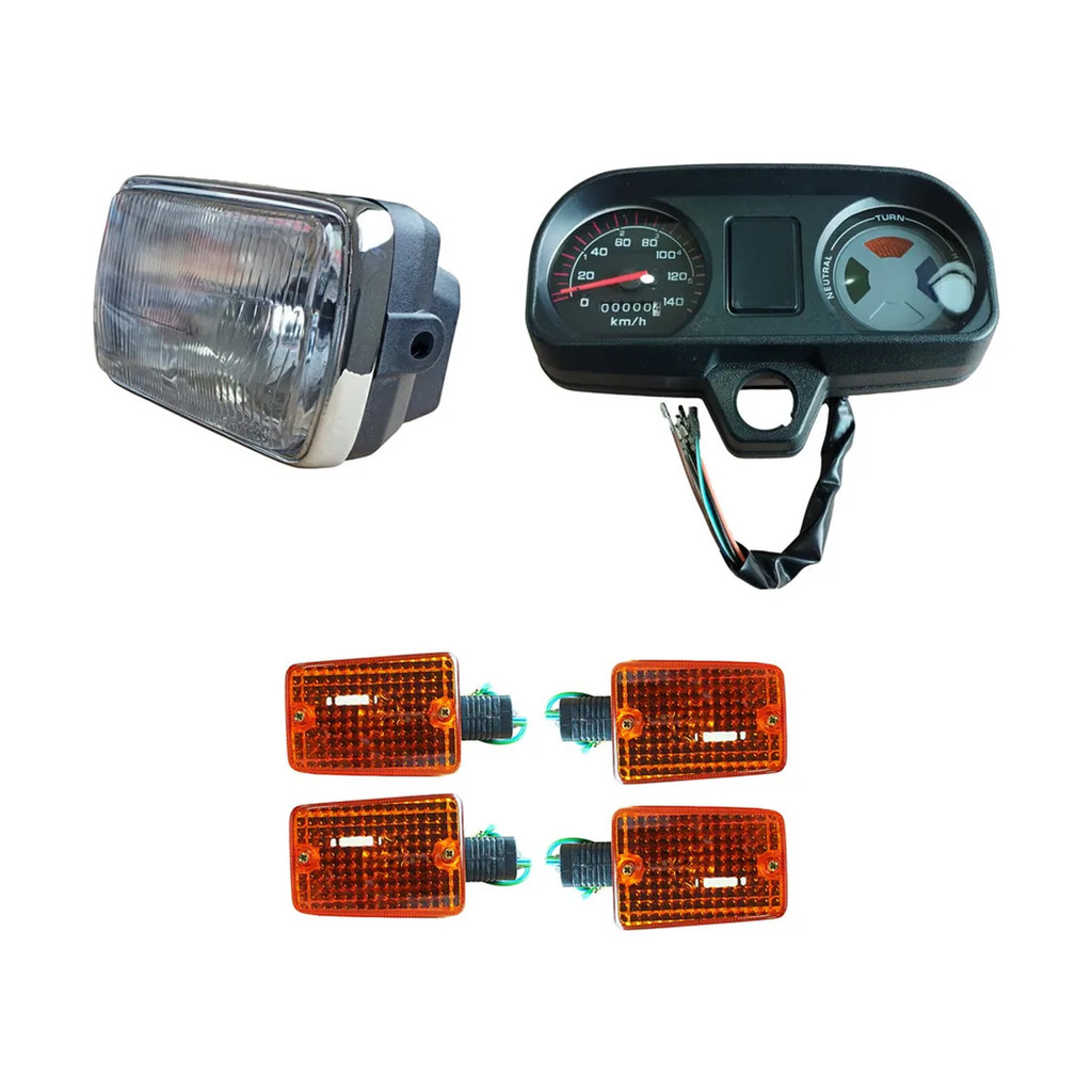 Painel Farol Moldura Cromada 4 Piscas Setas CG ML 1983 a 1989 CG Today 1989 a 1993 CG Titan 1993 a 1999