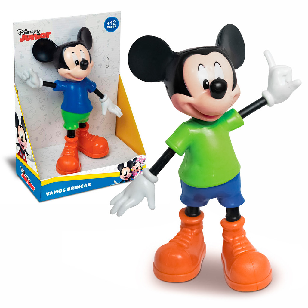Mickey Boneco Vamos Brincar Boneco Licenciado Disney 26 Cm - Elka Brinquedos