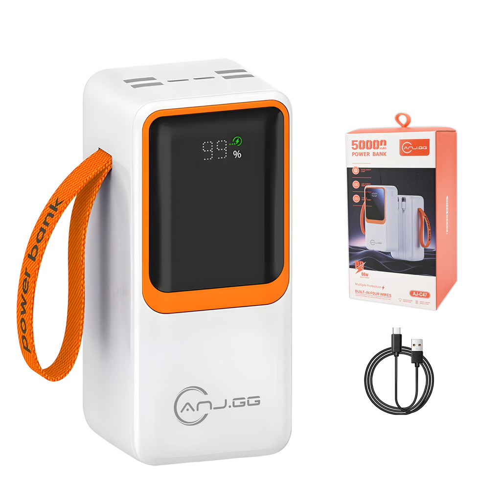 Power Bank 20000/30000/50000mAh Carga Rápida Display Digital 33W~66W USB Type-C em Oferta na Shopee