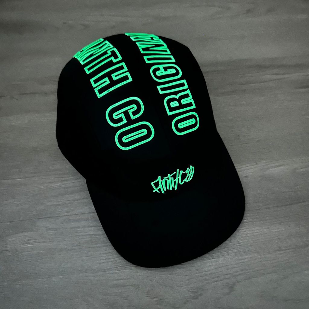 Boné Five Panel Anth Co Fosforescente Originals Preto Linha Branca