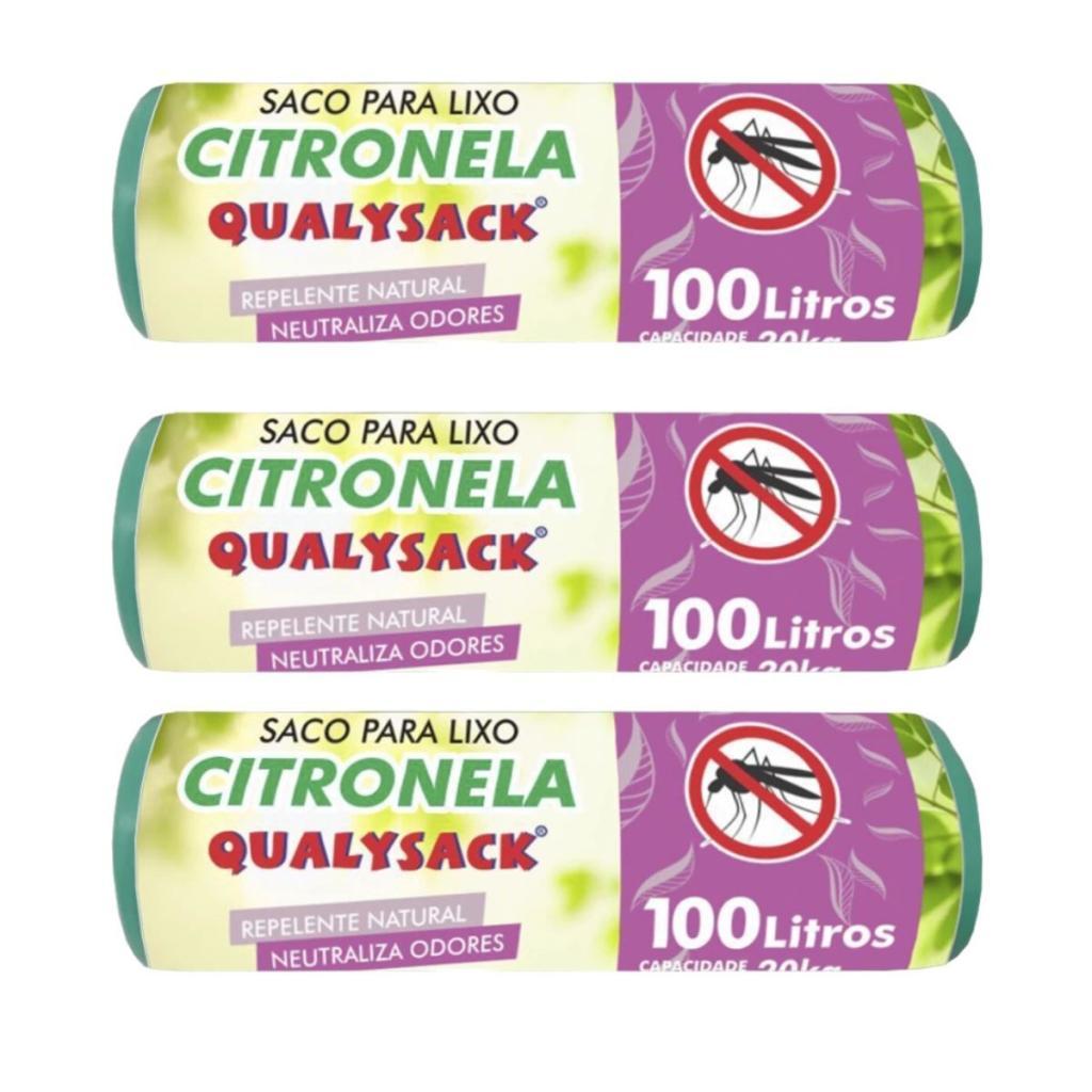 Saco De Lixo Perfumado 45Un 100litros Pia e Banheiro Rolo Anti Odor Essência Citronela