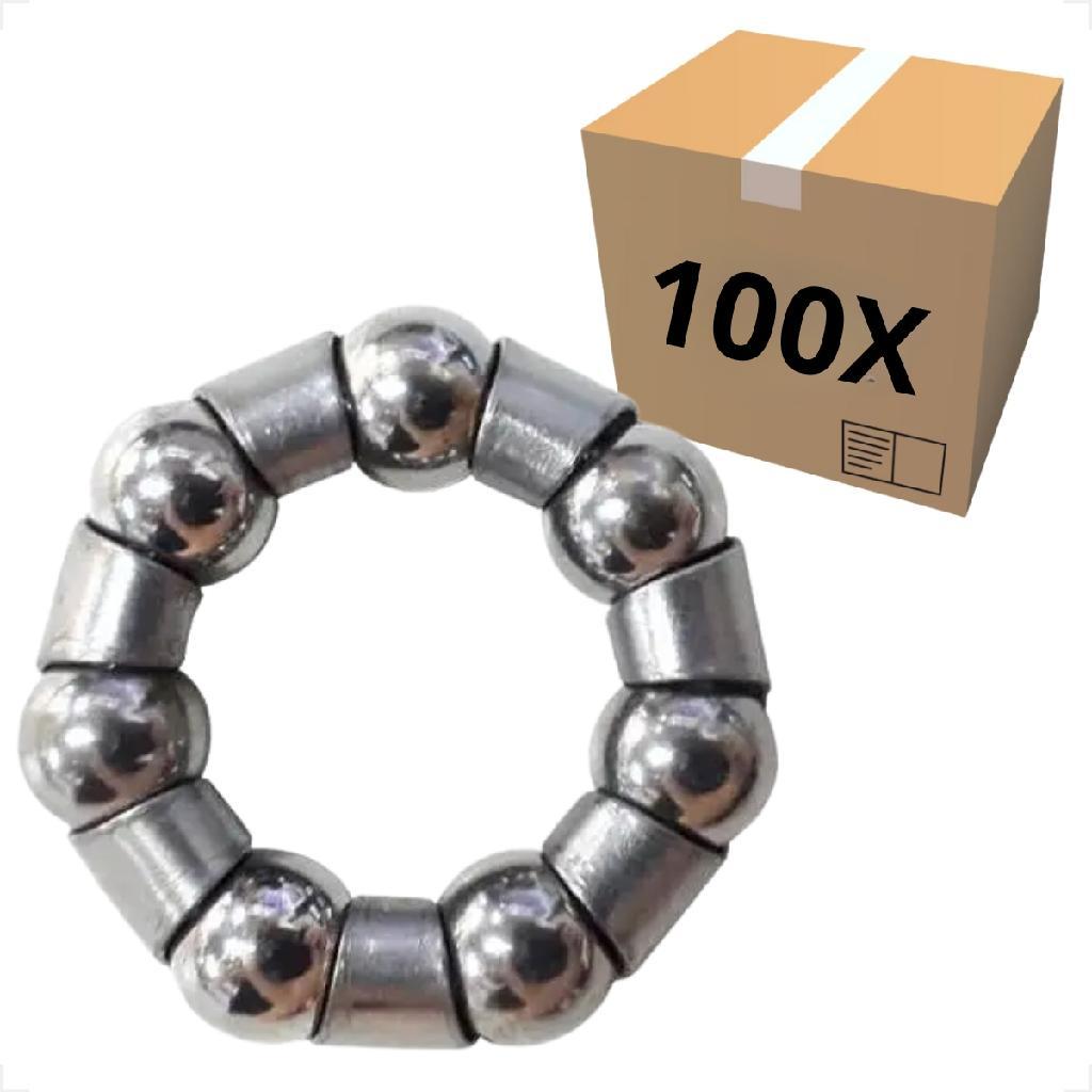 Colar Esfera Aço 1/4 Roda Cubo Traseiro 7 Esferas Pacote Fechado com 100 Unidades Atacado