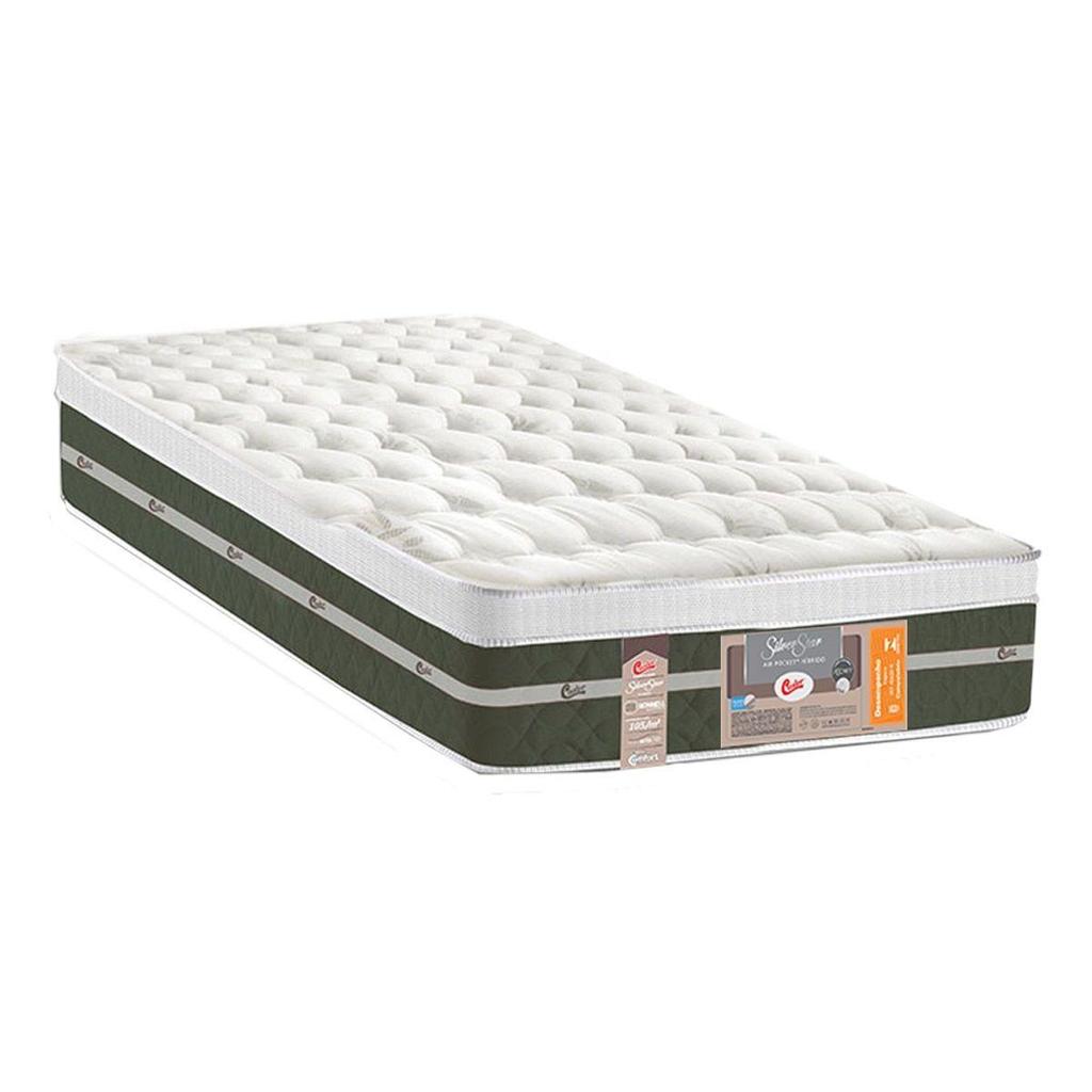 Colchão Solteiro para Hotelaria Bonnel Silver Star Air Euro Pillow (78x188x32) - Castor em Oferta na Shopee