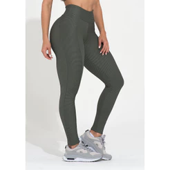 LEGGING FITNESS FEMININA CANELADA COM RECORTE ACTION DLK