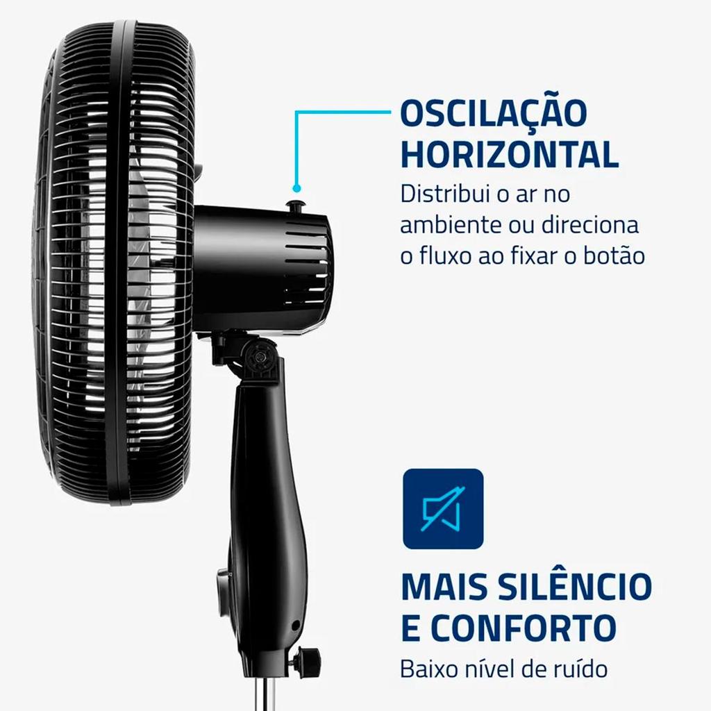 Detalhes do Ventilador de Coluna Mondial 40cm Turbo Delta-Free 220V 140W