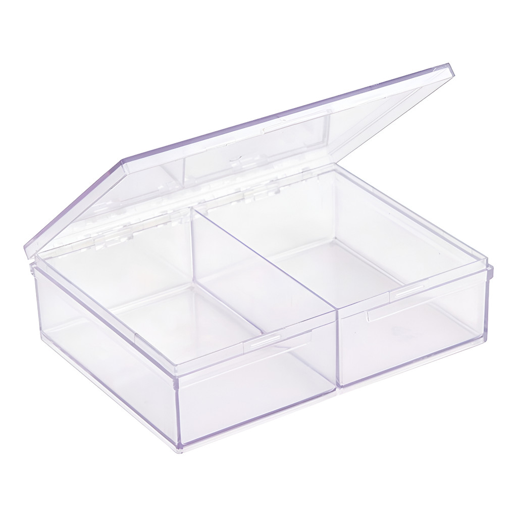 Caixa Organizadora Maxcril TRANSPARENTE 2 Divisórias - 10330074