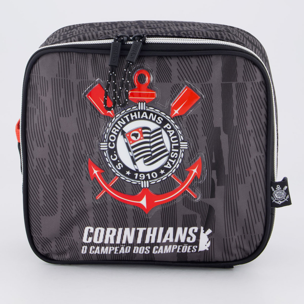 Lancheira Corinthians Juvenil Cinza em Oferta na Shopee