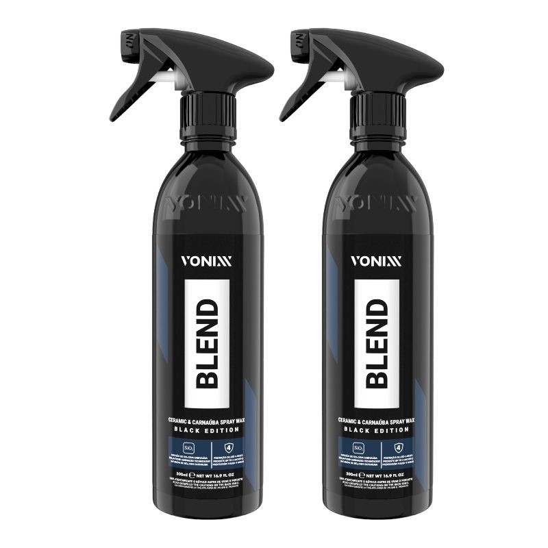 KIT 02 UNIDADES BLEND CERAMIC & CARNAÚBA SPRAY WAX BLACK EDITION 500ml - VONIXX - CERA LÍQUIDA