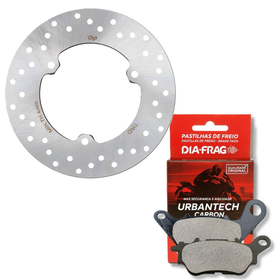Disco de Freio Traseiro Mt 03 / Yzf R3 + Pastilhas Diafrag em Oferta na Shopee