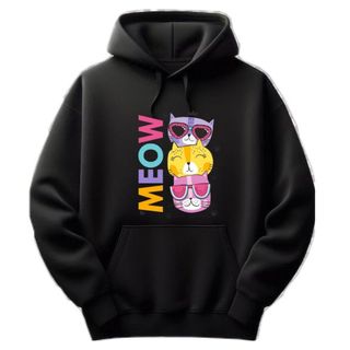 Blusa Moletom Feminino Estampado gatinhos meow