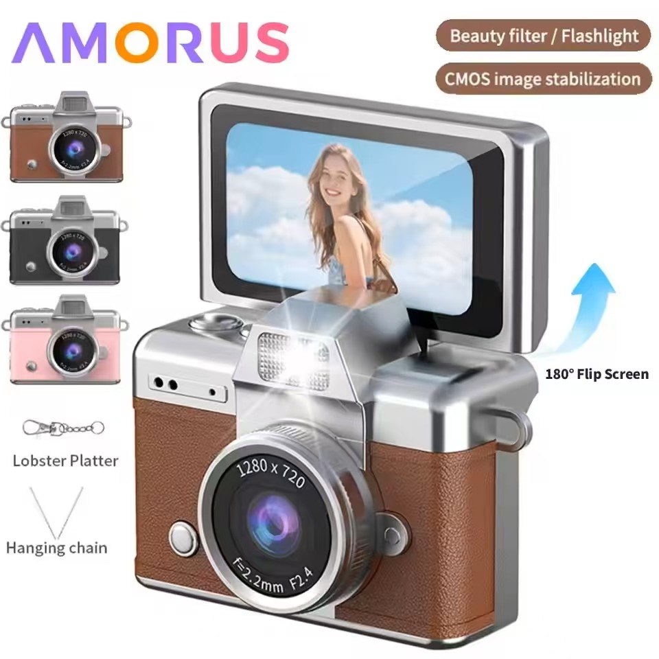 Mini Chaveiro Câmera 1.47 Polegada Tela Flip Digitalhd Bolso Filmadora CCD Para Crianças Adultos Presente Aniversários A em Oferta na Shopee