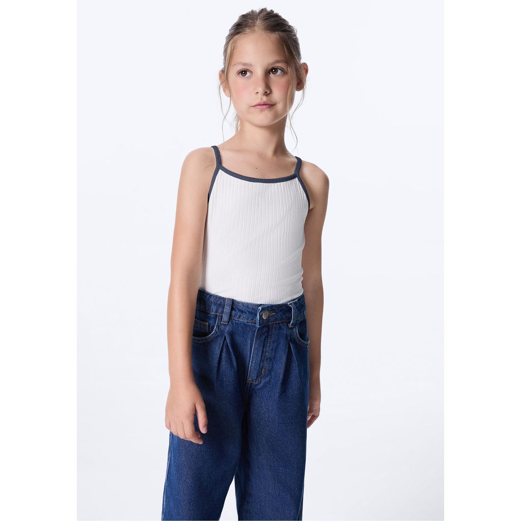 Regata Infantil Menina Em Ribana Canelada em Oferta na Shopee